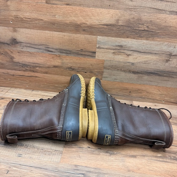 LL Bean men size 12 Duck Boots Shearling Lamb Fur Lined Winter 10" - Picture 7 of 10